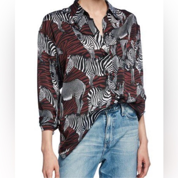 le superbe Tops - Le Superbe Zebra Posse Blouse NWTs